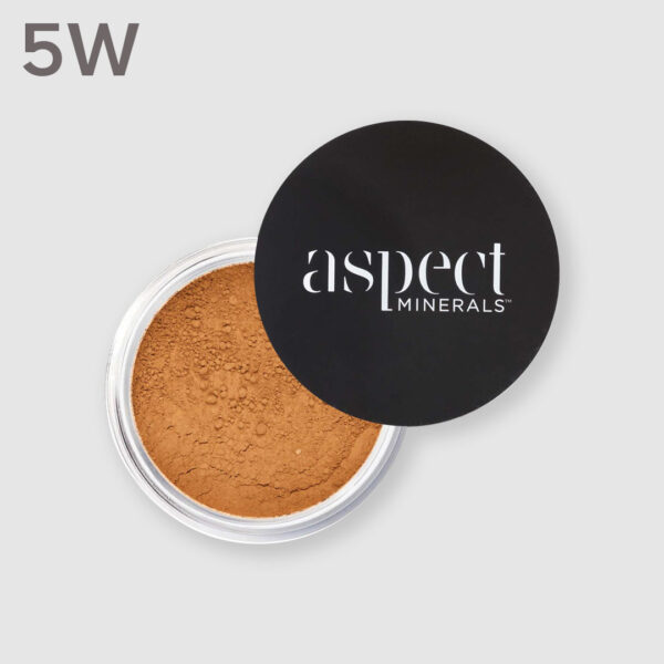 Jessie E Makeup & Beauty-5W-Aspect Minerals_Powder-Five_Medium-Tan_Warm